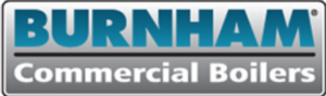 Burnham Commercial Boilers logo as a featured brand that Riley Inc in Altoona will service and install